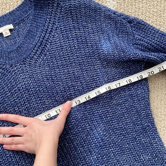 GAP Blue Oversized Chunky Knit Women's Soft Sweater Size XS Royal Blue EUC - Picture 4 of 7